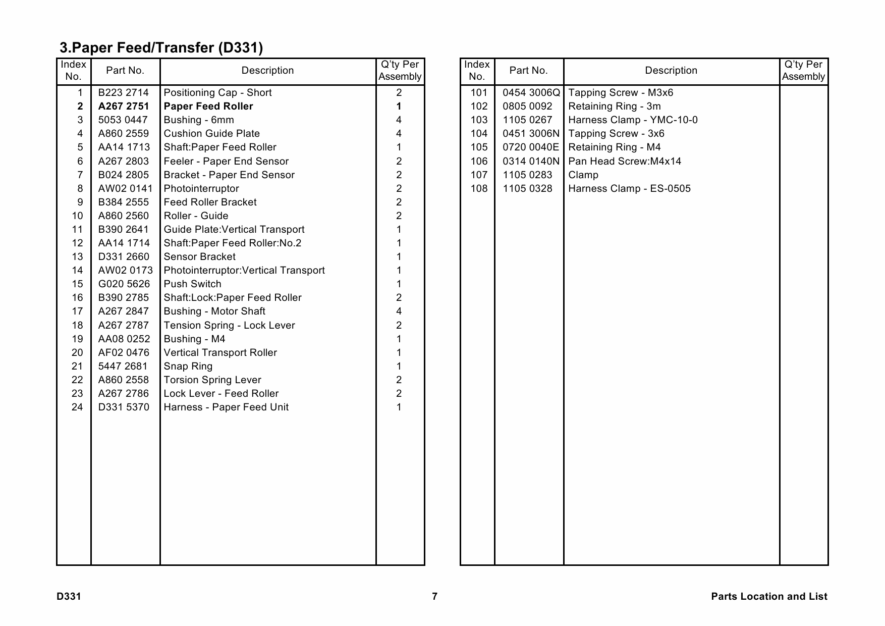 RICOH Options D331 PAPER-FEED-UNIT-PB3030 Parts Catalog PDF download-4